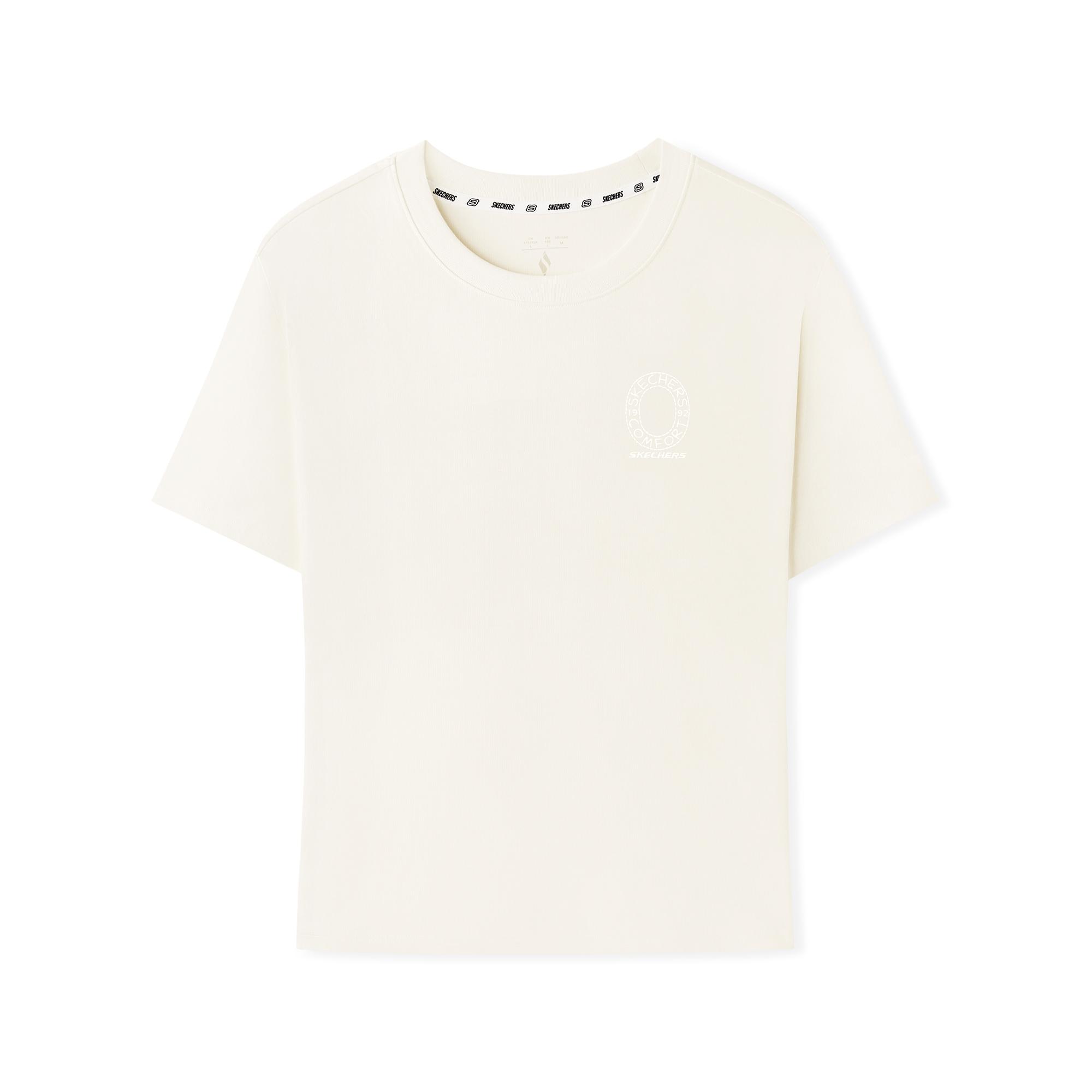 Skechers Skin-Friendly Elastic Comfortable Regular T-Shirt Women tops L226W027-0074 S