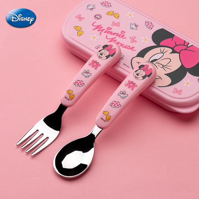 Disney Mickey and Minnie Mouse Tableware Set Frozen Elsa 3D Cartoon Children's Tableware Set Travel Tableware Set