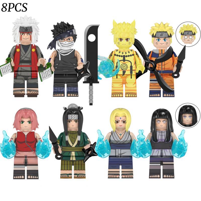 Uzumaki Naruto 8pcs Minifigure Building Blocks Kids Fans Toy Gifts Decor Desk