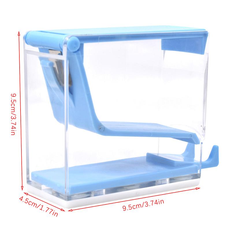 Dental Cotton Roll Dispenser Holder Press Type Box Holder Dental White Blue Color Orthodontics Products Dentistry Lab Supplies