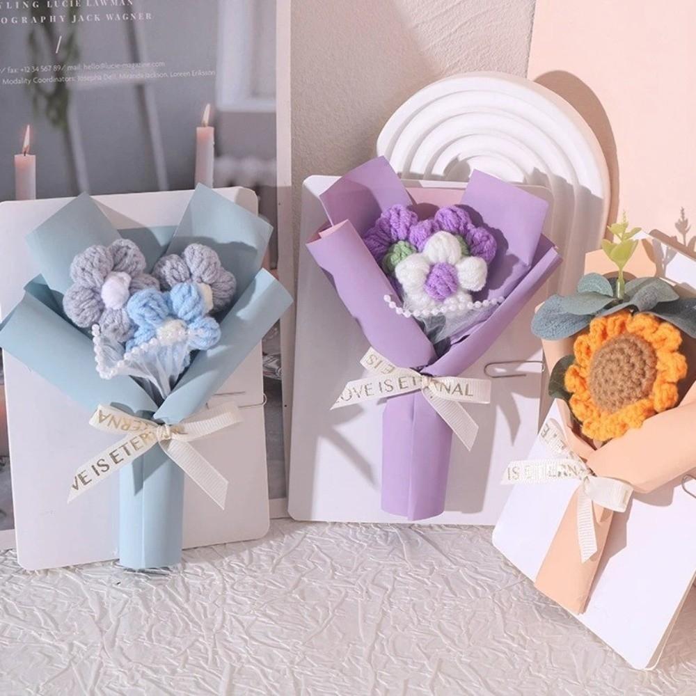 Three-dimensional Flower Bouquets Cards Handmade Flower Greeting Cards  Mother's Day