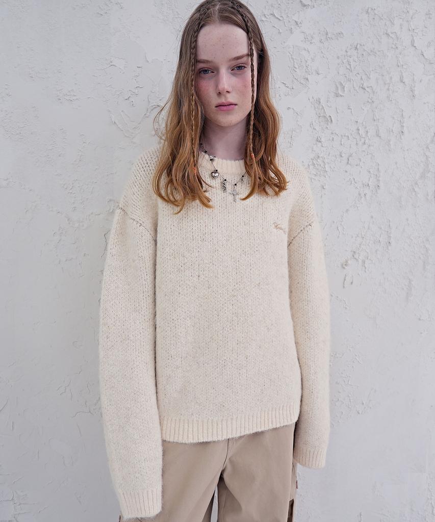 AVANDRESS Heather Brush Round Knit_4Colors