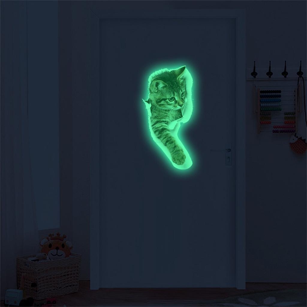 Cartoon Animals Cute Wall Stickers Removable Vinyl Cats Wallpaper Murals 3D Art Home Decor Decal For Bedroom