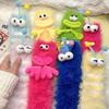 1 Pair Christmas Stockings Funny Monster Socks Autumn Winter Coral Fleece Floor Fuzzy Socks Couple Sleep Sock