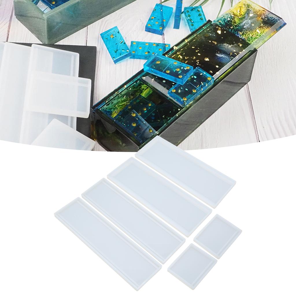 Domino Storage Box Mold Silicone Eco Friendly Safe Nontoxic Reusable Durable Domino Case Holder Mold for DIY