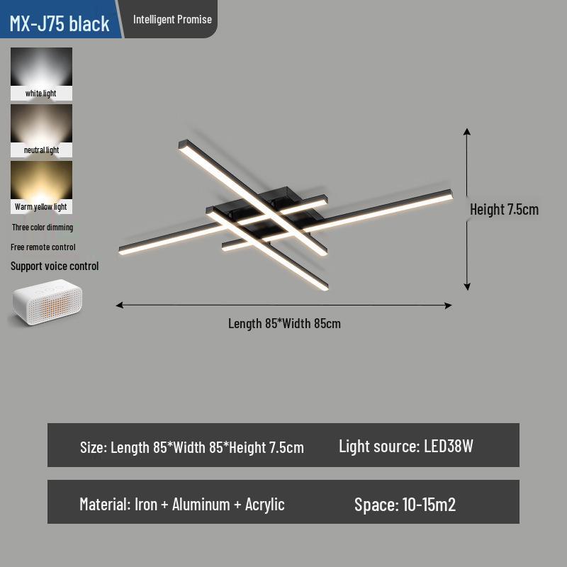 Modern Minimalist LED Ceiling Light for Living Room, Bedroom, and Study