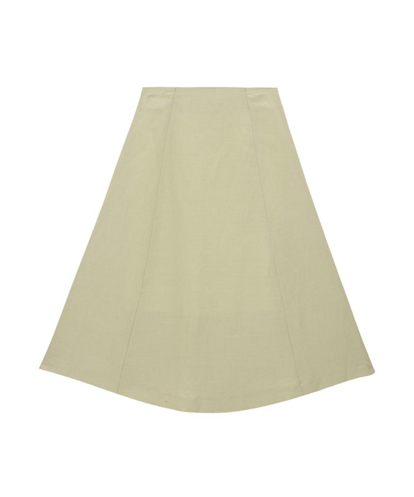 We Love Linen Flare Skirt_Beige
