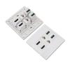 6 Port Multimedia Wall Plate 5Gbps 4K 60HZ HD Multimedia Interface Cat6 RJ45 USB3.0 Combo Wall Plate Panel