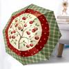 1pc Apple OrchardAutomatic Open/close Folding Umbrella, Compact Portable Travel Umbrella, Perfect Birthday/Holiday, Cute Umbrella Y034