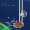 Acrylic Aquarium Fish Feeder Transparent Tube Floating Sinking Feed Suction Cup Feeding Ring Fish Tank Accessory
