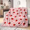 1pc Pink Blanket Love Heart 3D Print Flannel Blanket for Home Living Badroom Decoration Birthday Gift for Girl Daughter