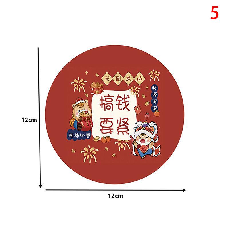 Diatomaceous Mud Coaster Absorbent Pad Year Of The Horse Cartoon Coaster Chinese  Year Dining Table Tea Cup Insulation Pad 5