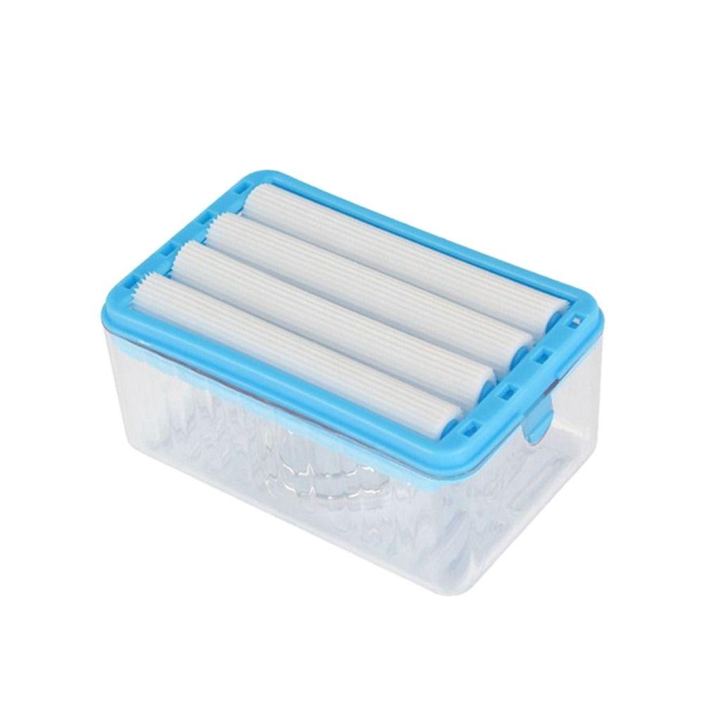 

Hand Free Roller Type Scrubbing Soap Box Creative Foaming Double Layer Soap Holder Household Bathroom Multifunctional Soap Box синій