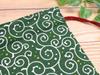 Kyosuke Made In Japan Drawstring Bag Case for Goshuincho Stamp Arabesque 18 X Japanese Dot Green (Temple Book), Pattern, 26.5cm, Pattern,