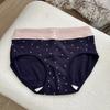 Female Autumn and Winter Sweet Retro Wave Point Cotton Antibacterial Extension Crotch No Trace Skin Briefs Hip Briefs