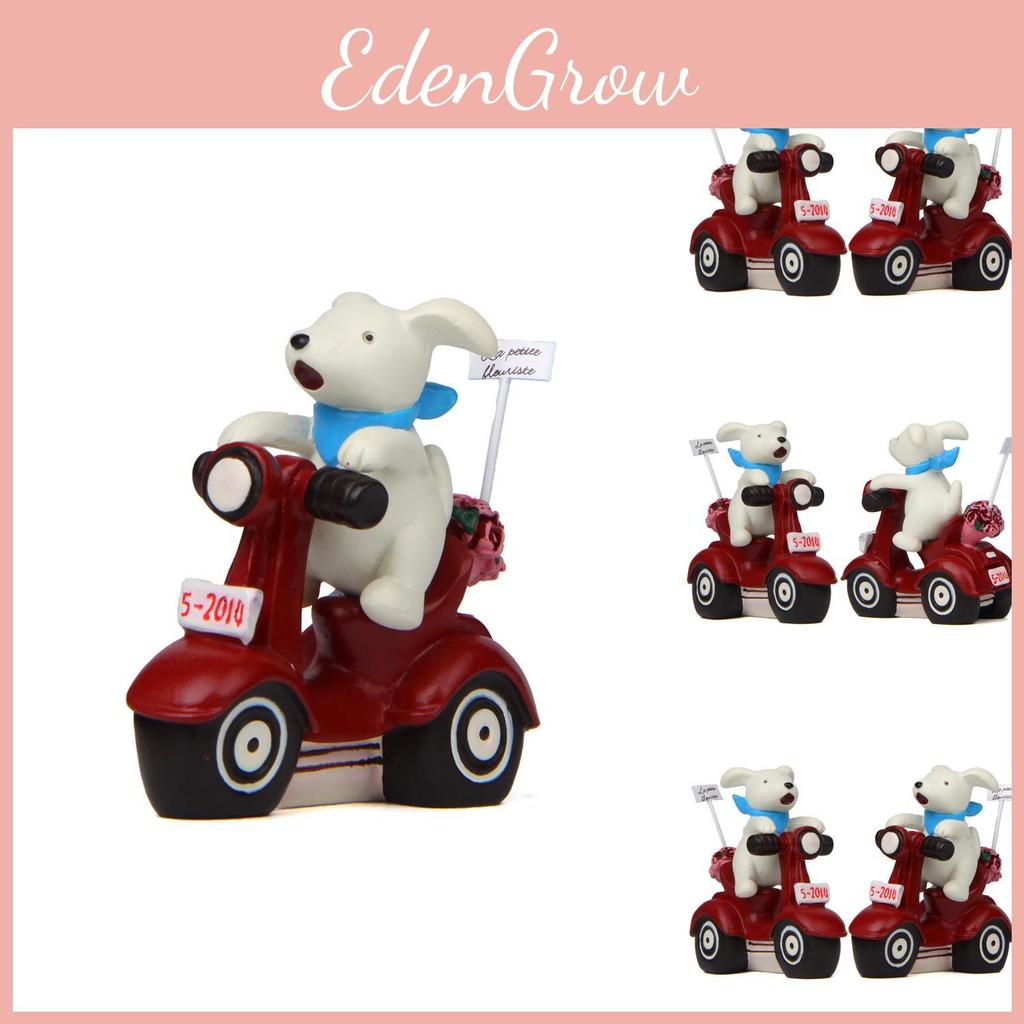 Dog Resin Small Motorcycle Plant Holder Garden Decor For Indoor Plants And Gift