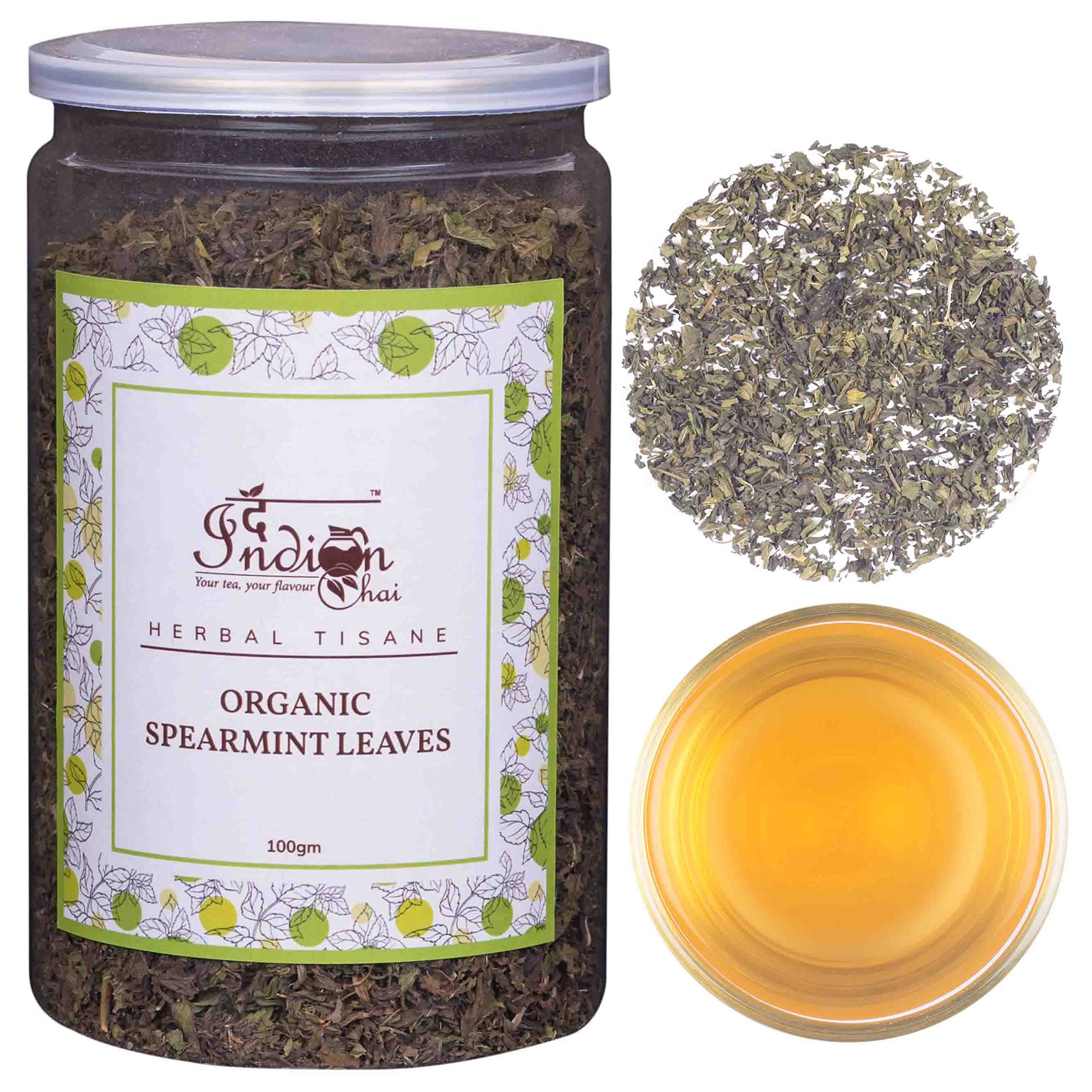 

The Indian Chai - Organic Spearmint Tea for Women s PCOD & PCOS | Calming & Refreshing Blend | Caffeine-Free | Supports Women’s Wellness &