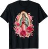 Our Lady Virgen De Guadalupe Saint Virgin Mary Pink Roses T-Shirt Unisex T-Shirt