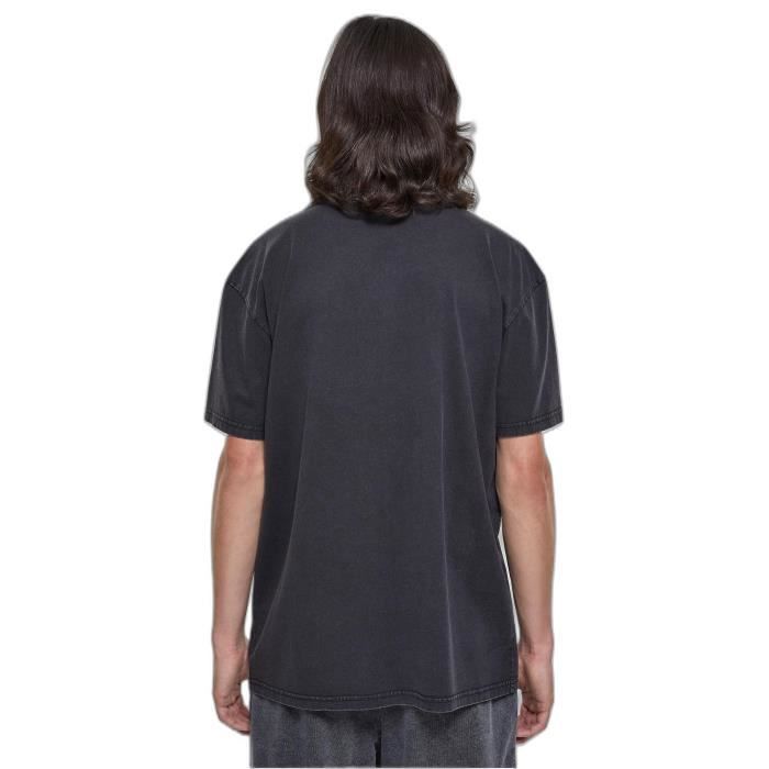 T-shirt - Urban Classics - Délavé à l'acide - Noir - Oversize - 100% coton