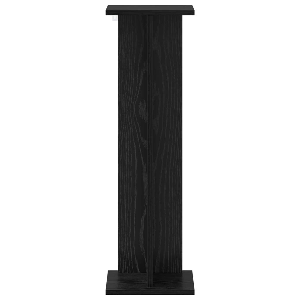 Plant Stand 2 Pcs Black Oak 25 X 25.5 X 80.5 Cm