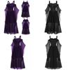 Halloween Witch Dress Gothic Medieval Cosplay Costume Off Shoulder High Quality Polyester Fabric