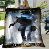 Rainbow Six Siege Theme Printed Blanket,Perfect for Couch, Bed, Travel & Outdoor Use | Machine Washable, Cozy & Durable.