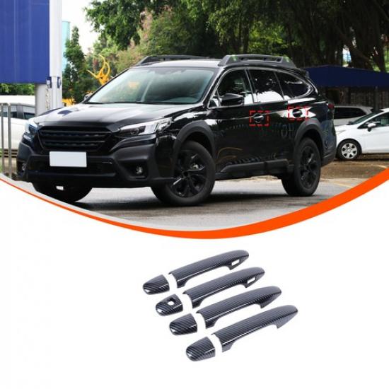 ABS Carbon Fiber Exterior Door Handle Cover Trim For Subaru Outback -23