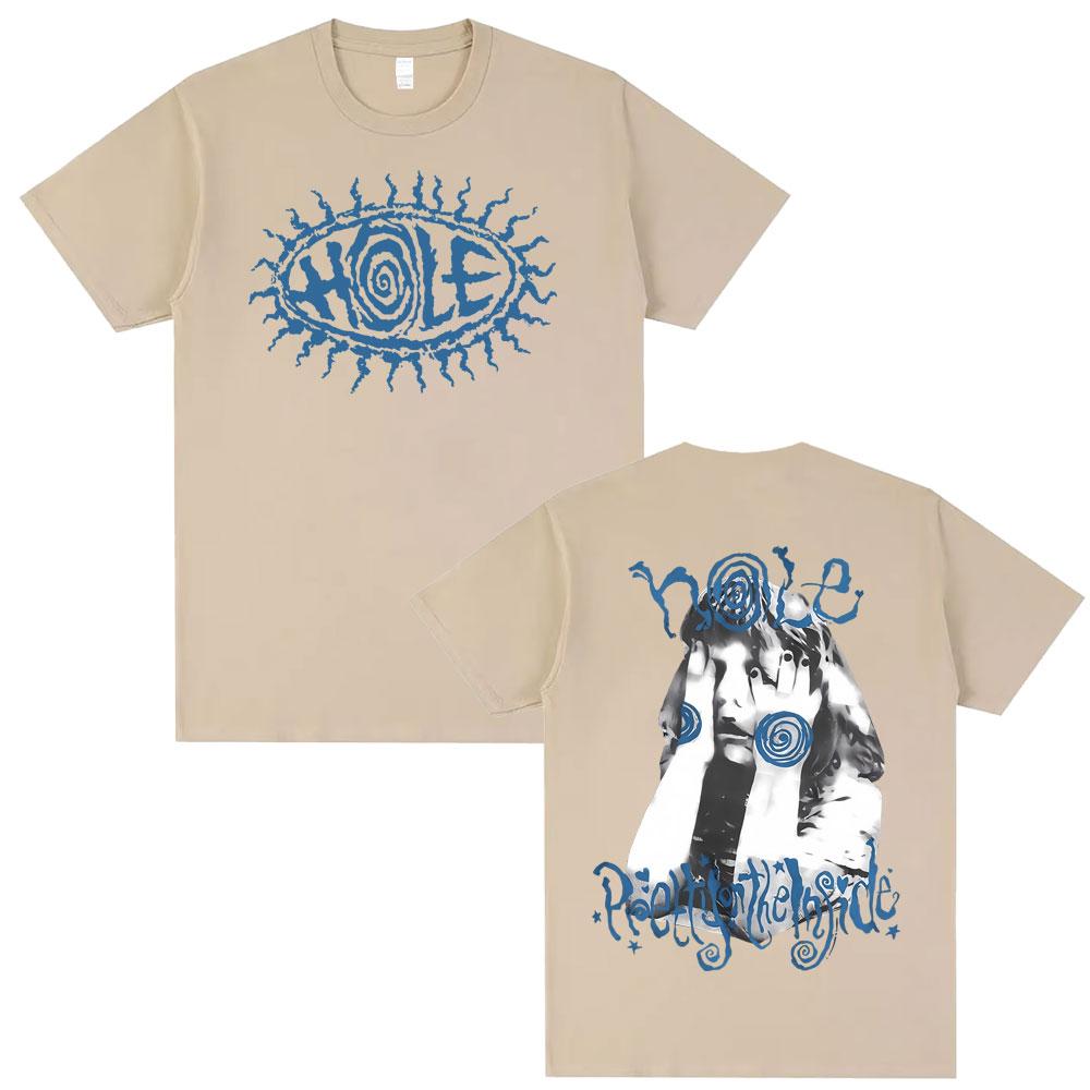 Alternative Rock Band Hole Courtney Love Beautiful Doublesided Printed Tshirt Mens Summer Cotton Casual Oversized Shirt