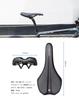 GORIX Bicycle Saddle Flat Thin Sports Black for Road Cross and Other Bicycles [Long Nose, Shape] Saddle, Waterproof, Shock-Absorbing, (NOKK GORIX)