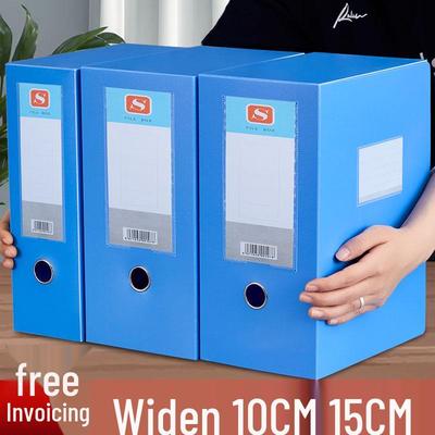 Large A4 Plastic Document Archive Box: 10x15cm, 75mm Thick, High Capacity Storage