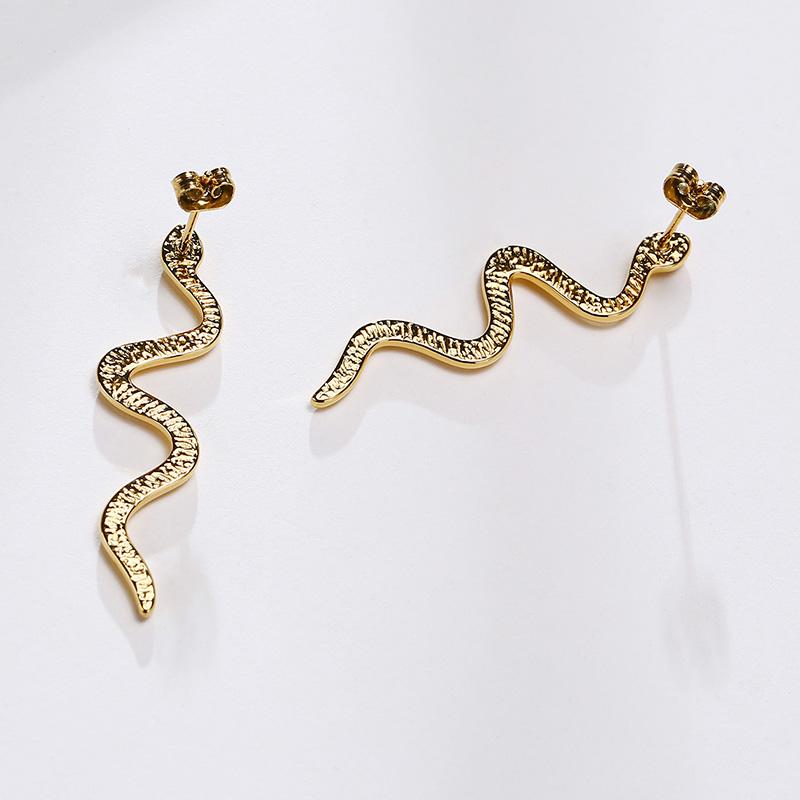 Drop Snake Earrings Stainless Steel Dangle Earrings for Women Girls Bohemian Jewelry