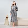 Unisex Flannel Bathrobe: Fleece Lined, Thickened, Plus Size, Autumn/Winter