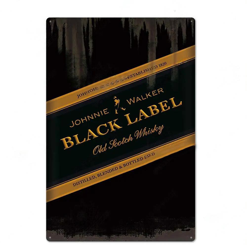Whiskey Plakate Dekor Metall Vintage Blechschilder Metallschild Wandplakette Dekorativ für Pub Bar Club Man Cave