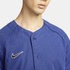 Nike SB Solid Color Single-Breasted Logo Embroidery Slim-Fit Straight-Cut Short-Sleeve Baseball Jacket Unisex Outerwear Blue DQ6283-455