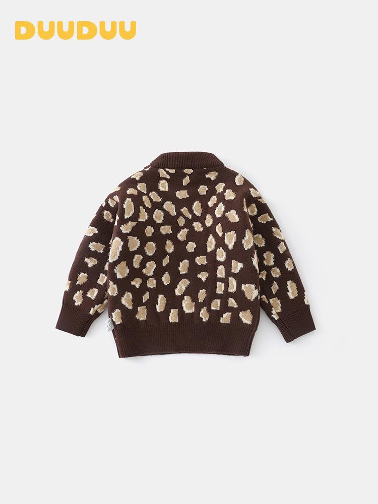 DUUDUU Unisex Baby Toddler Knit Sweater - Korean Style Autumn/Winter 2025