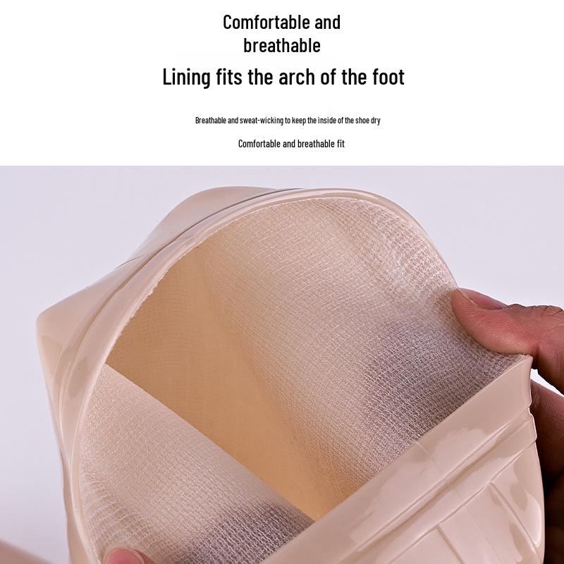 Damen Rutschfeste High-Top Regenstiefel - Warm, Gummi und Wasserdicht für Küche und Arbeit