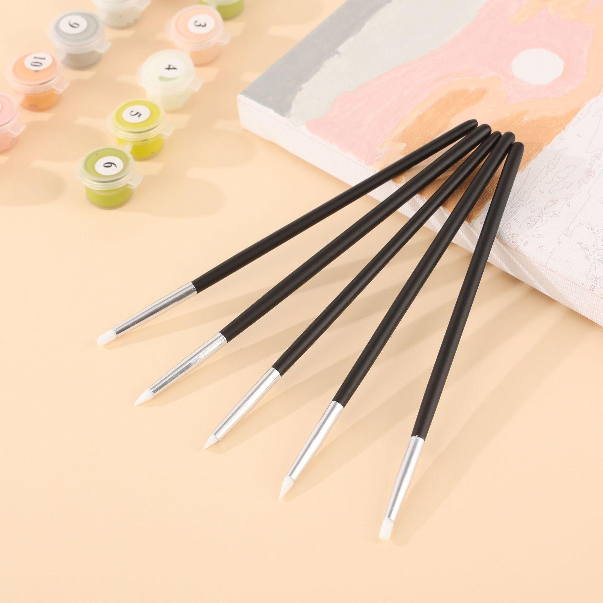 5-Piece Silicone Clay Sculpture Pen & Eraser Set