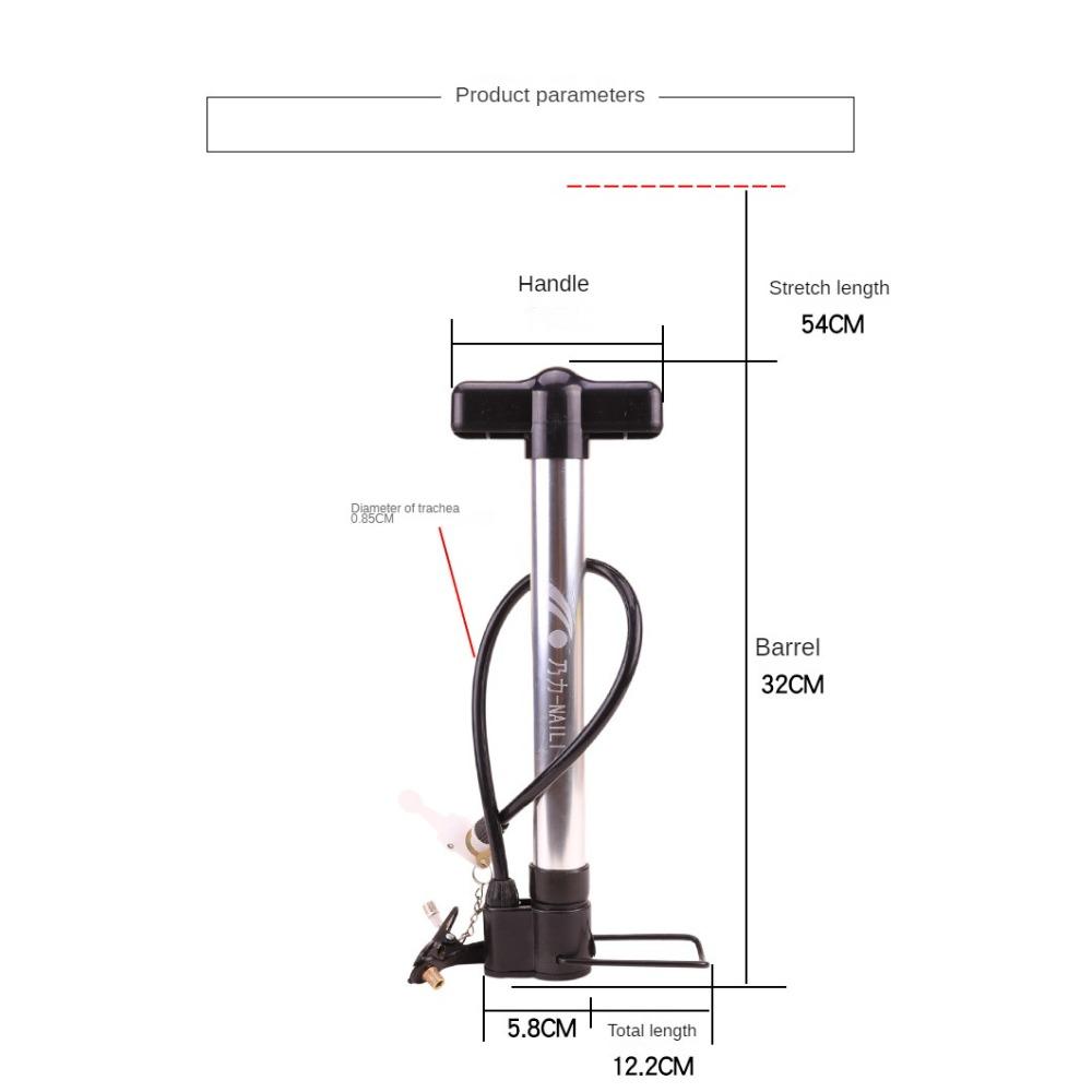 32 cm Aluminiumlegierungspumpe, multifunktionale manuelle Basketballpumpe, Ballpumpe, aufblasbarer Schlauch