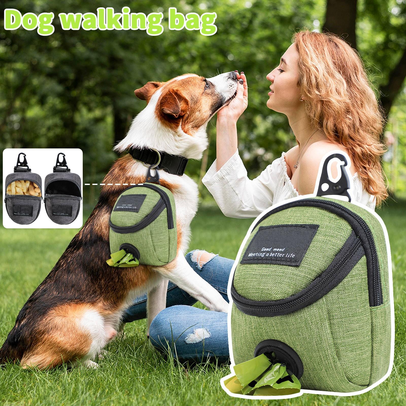 

Сумка для выгула собак Мешок для собачьих фекалий Мешок для домашних животных Мешок для закусок для выгула собак Мешок для мусора для домашних животных One Size зелёный