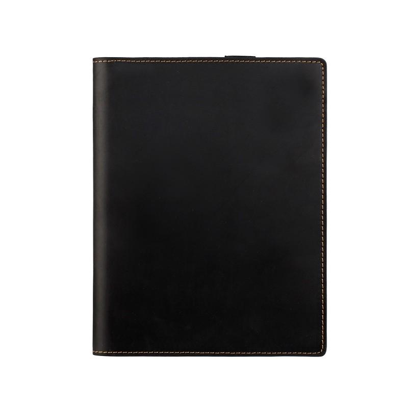 Vintage Horse Head Genuine Leather A5 Notebook Cover With Pen Slot IPad Mini Multi-Function Protective Case