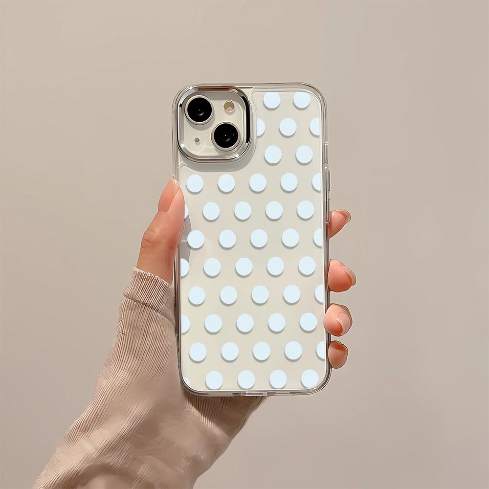 Small Dots Ins Style Colorful Phone Case For Iphone 17 Air 16 16e 15 14 11 13 12 Pro Max Aesthetic Shockproof Stylish Cover