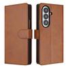 For Samsung Galaxy Z Fold7 5G Wallet Case RFID Blocking Calf Texture Leather Stand Phone Cover with Strap