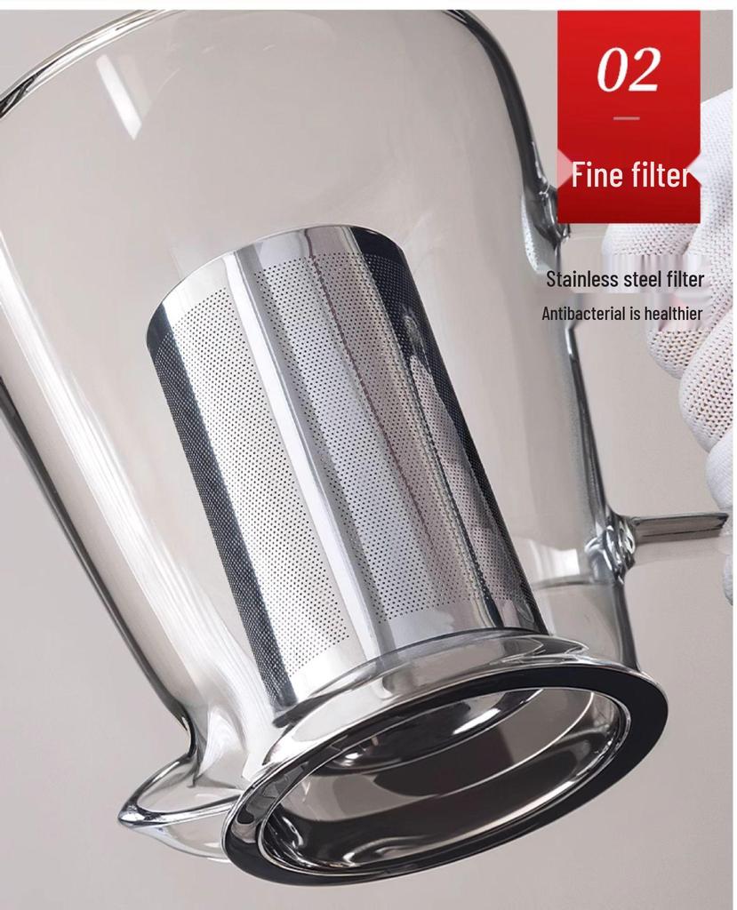 High Borosilicate Glass Tea Infuser Teapot with Filter and Gong Dao Bei Kettle
