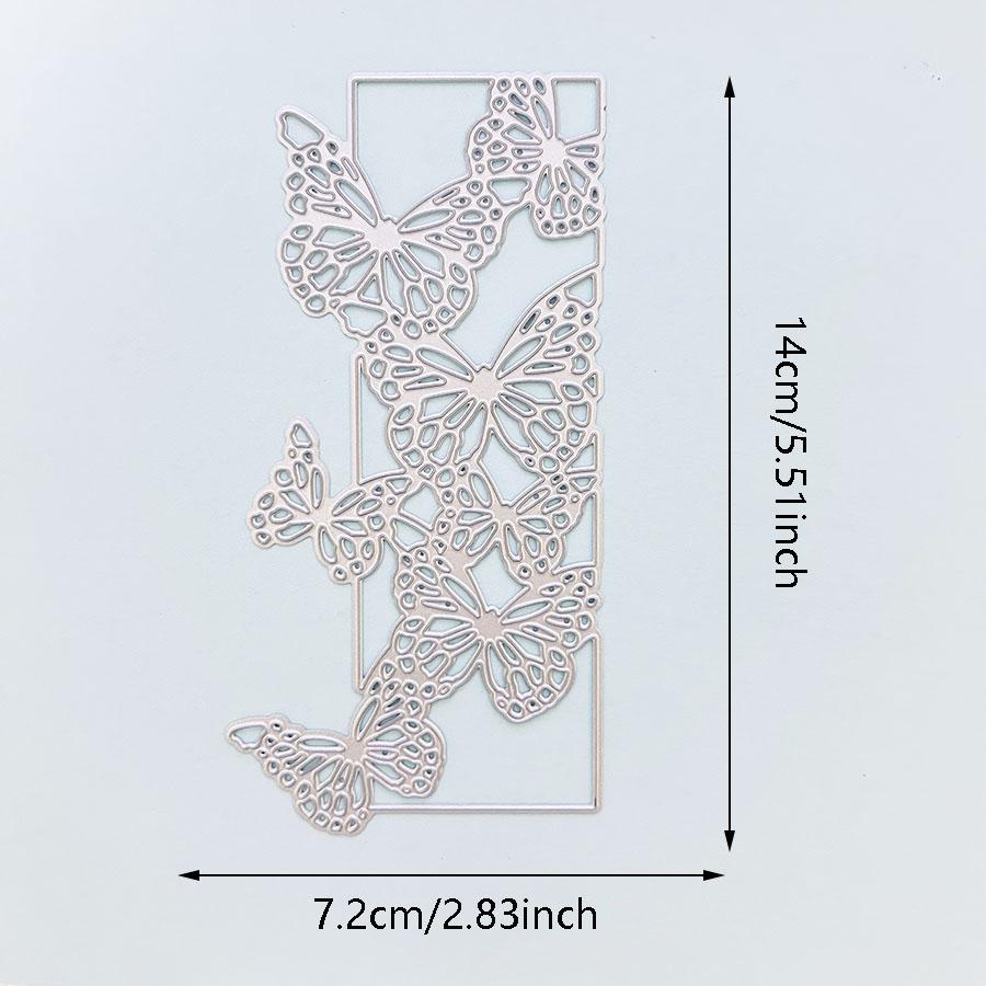 Butterflies Background Frame Metal Die Cuts for Card Making, Dies Cut Stencils for DIY Scrapbooking Album Decorative Embossing Paper Dies