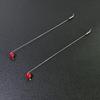 Vanguard Red Bead Ice Fishing Line with Steel Wire and Spring, Outdoor Fishing Gear