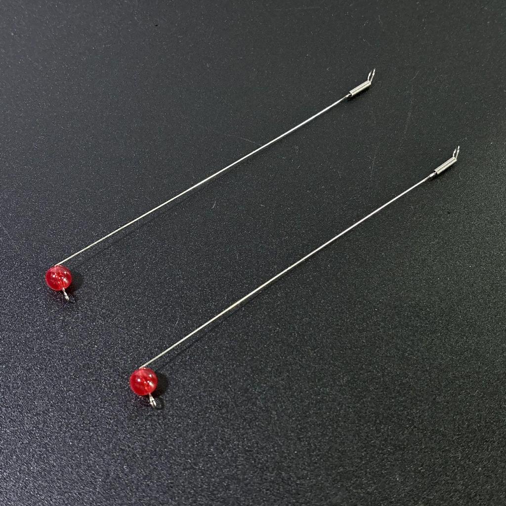 Vanguard Red Bead Ice Fishing Line with Steel Wire and Spring, Outdoor Fishing Gear