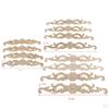 4 Unpainted Applique Wood Carved Corner Furniture Decor