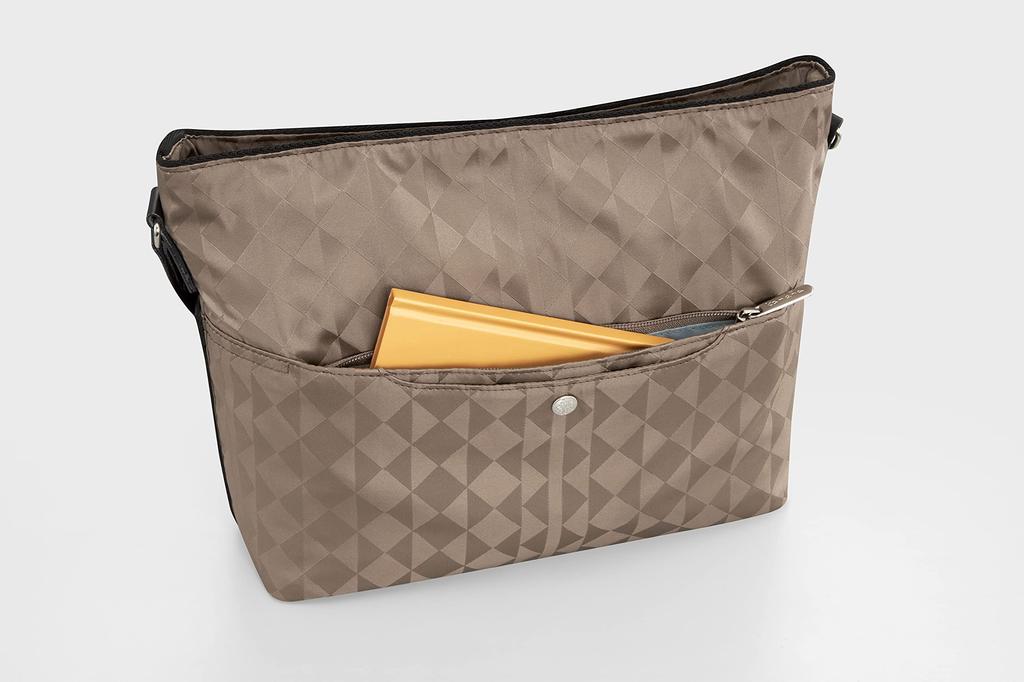 Bolsa de Ombro Kanana Project, Monograma Kanana, com Segundo Bolso e Fecho de Segurança, 67341, Feminina, Café com Leite, Tamanho Único