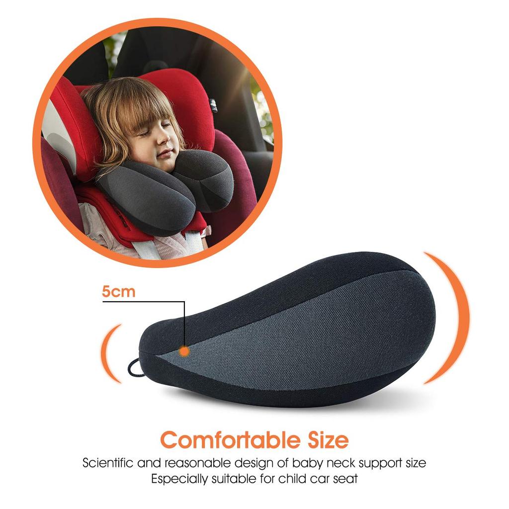 INFANZIA Chin Support Travel Neck Head and Neck Comfortable Design for Neck and Chin Support Perfect for Toddlers and Kids Black Children's Pillow,