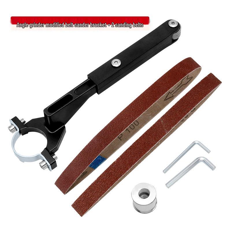 

Woodworking Belt Sander Bracket for Angle Grinder: Rust Removal & Polishing Tool with Sanding Belt